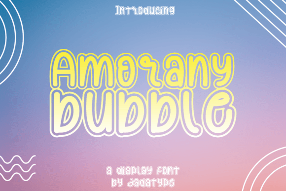 Amorany Bubble: A Playful Display Font for Editorial Designers