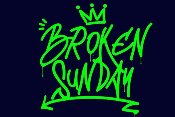 Broken Sunday: A Monoline Graffiti Display Font for Makers