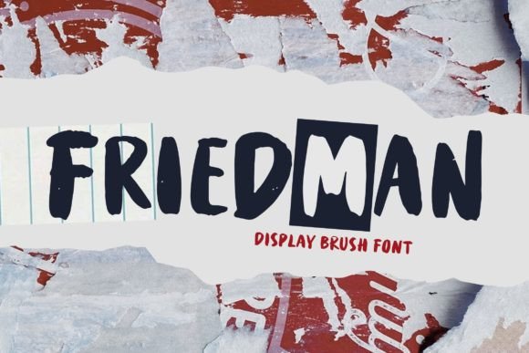 Friedman: A Modern Brush Display Font for Small Business Branding