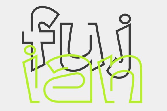 Fujian Outline Display Typeface for Creative Web Design