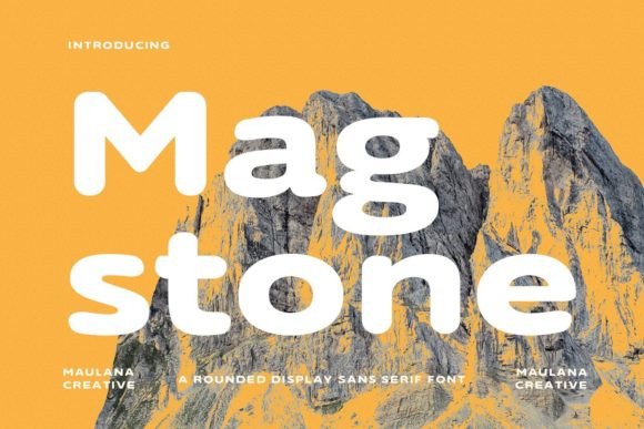Magstone: A Modern Soft Sans Display Font for Editorial Design