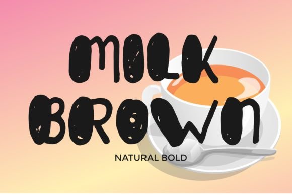 Milk Brown: A Bold Handwritten Display Font for Crafters