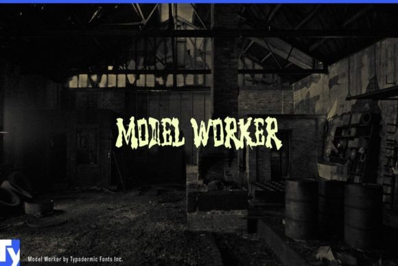Model Worker: A Quirky Display Font for Playful Editorial Projects