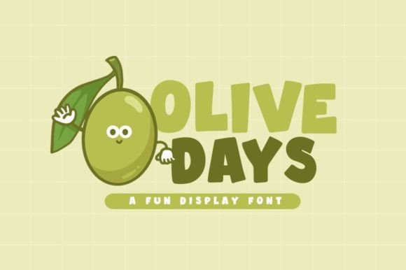 Olive Days: A Playful Display Font for Small Business Branding