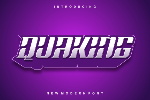 Quaking: A Futuristic Display Font for Bold Branding