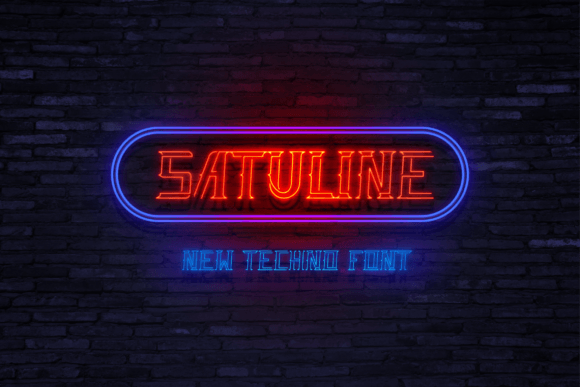 Satuline: A Strong Techno Display Font for Bold Brand Identity
