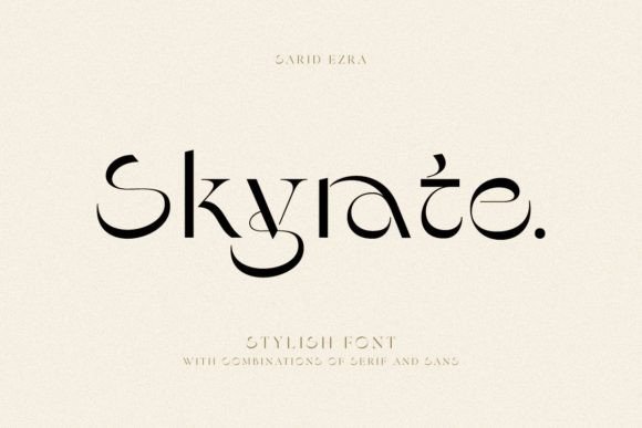 Skyrate: An Elegant Display Font for Editorial Identity