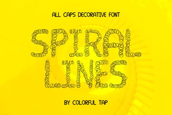Spiral Lines Font: A Curly Display Typeface for Makers