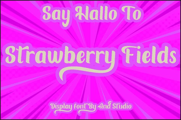 Strawberry Fields Display Font for Handmade Products