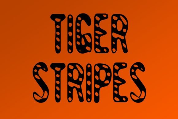 Tiger Stripes Display Font for Bold Editorial Identity