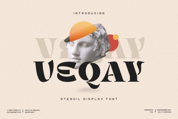 Veqay: A Luxurious Display Font for Headlines & Logotypes