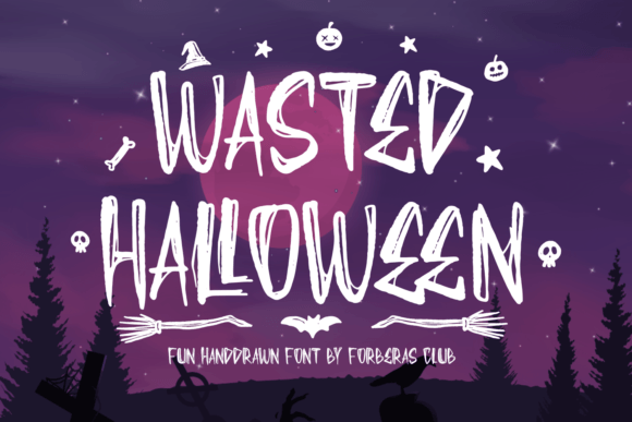 Wasted Halloween Font: A Spooky Display for Editorial Design