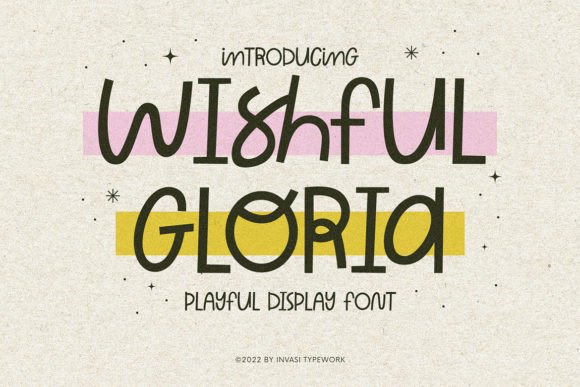 Wishful Gloria: A Curly Display Font for Editorial Joy